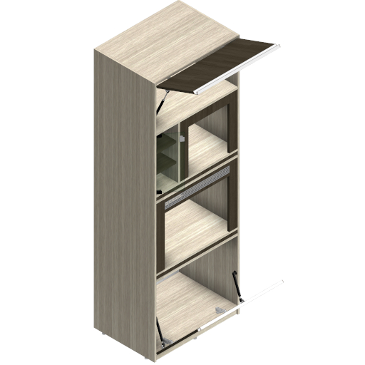 MBC_028-01_ARMÁRIO TORRE QUENTE FORNO MICROONDAS PORTA BASCULANTE INFERIOR.