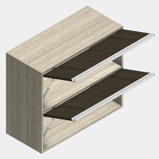 MBC_105-01_GABINETE SUPERIOR COM PRATELEIRA 02 PORTAS BASCULANTE. - Imagem 2