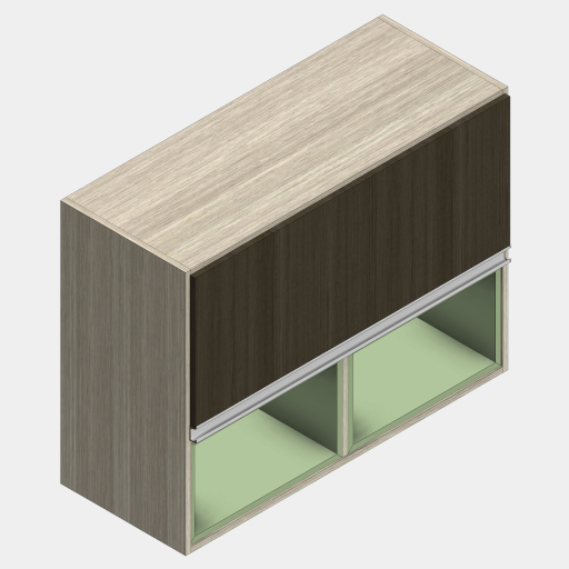 MBC_118-01_GABINETE SUPERIOR COM NICHOS INTERNOS 1 PORTA BASCULANTE.