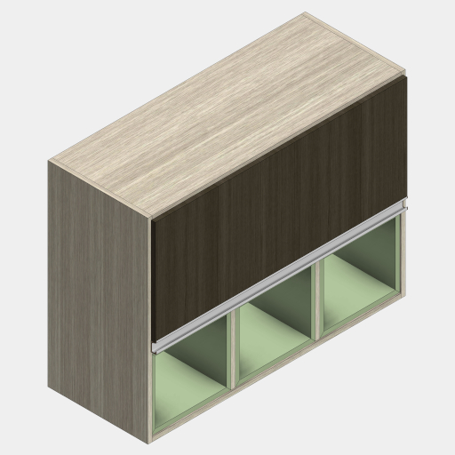 MBC_120-01_GABINETE SUPERIOR COM NICHOS INTERNOS 1 PORTA BASCULANTE.