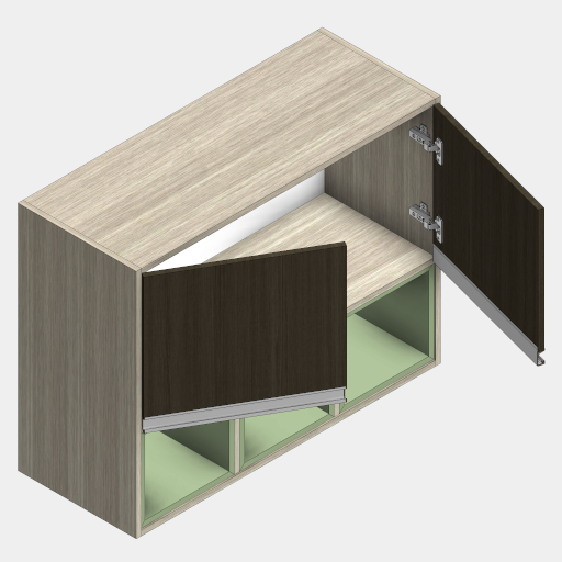 MBC_121-01_GABINETE SUPERIOR COM NICHOS INTERNO 2 PORTAS DE GIRO. - Imagem 2