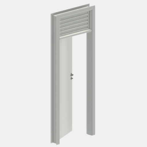 PTG_047_PORTA INTERNA LISA FIXO SUPERIOR VENEZIANA SEM VENTILAÇÃO. - Imagem 2