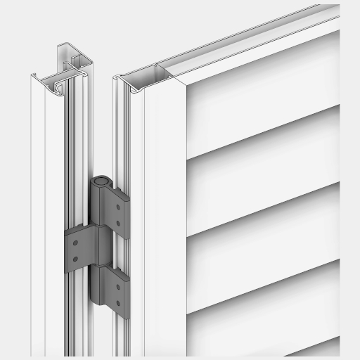 PTS_001_PORTA DE GIRO ESQUADRIA DE ALUMÍNIO VENEZIANA COM VENTILAÇÃO. - Imagem 4