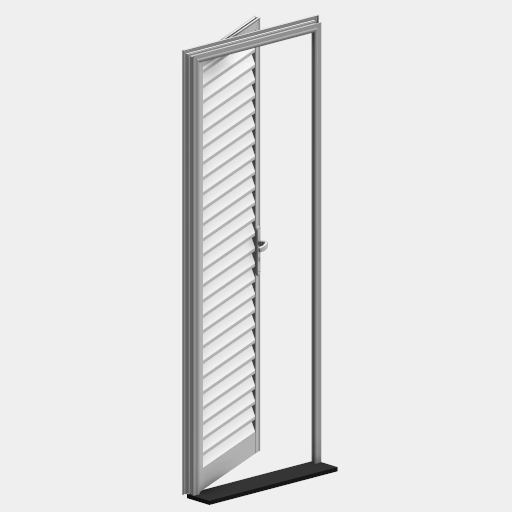 PTS_007_PORTA ESQUADRIA ALUMÍNIO VENEZIANA COM VENTILAÇÃO E SOLEIRA. - Imagem 2