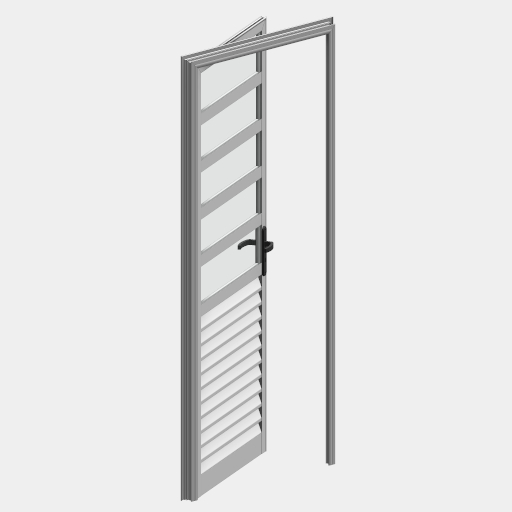 PTS_009_PORTA ESQUADRIA 01 FOLHA VENEZIANA COM VISOR FIXO. - Imagem 2