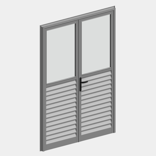 PTS_011_PORTA ESQUADRIA 02 FOLHAS VENEZIANA COM VISOR.