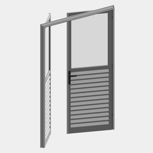 PTS_011_PORTA ESQUADRIA 02 FOLHAS VENEZIANA COM VISOR. - Imagem 3