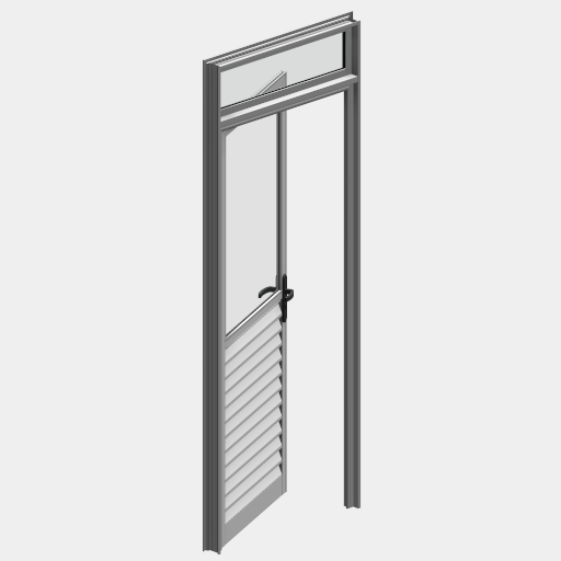 PTS_013_PORTA ESQUADRIA1 FOLHA VENEZIANA COM VISOR FIXO SUPERIOR.