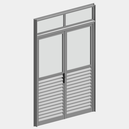 PTS_016_PORTA ESQUADRIA VENEZIANA COM VISOR 2 FOLHAS FIXO SUPERIOR DUPLO.