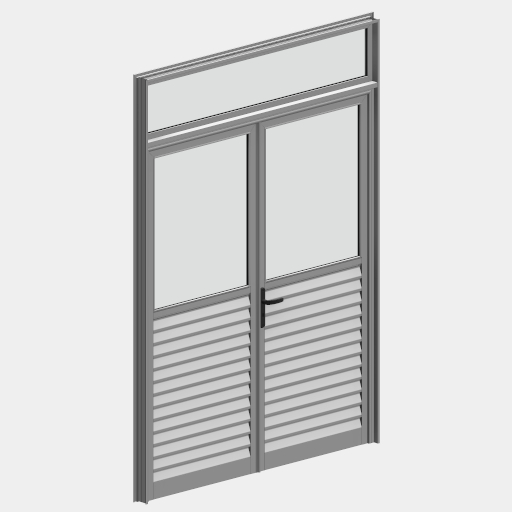 PTS_017_PORTA ESQUADRIA VENEZIANA COM VISOR 1 FIXO SUPERIOR.