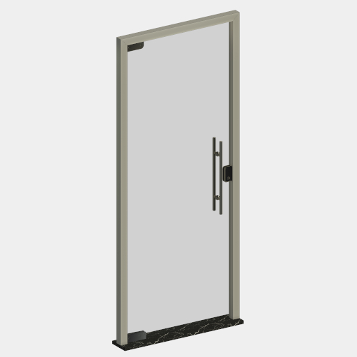 PTV_003_PORTA DE VIDRO ABRIR COM QUADRO SOLEIRA 01 FOLHA.