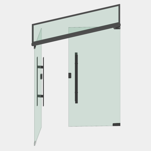 PTV_006_PORTA VIDRO TEMPERADO 02 FOLHAS COM FIXO INFERIOR. - Imagem 2