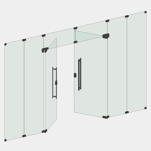 PTV_019_PORTA VIDRO 02 FOLHAS COM FIXO LATERAIS E SUPERIOR. - Imagem 2