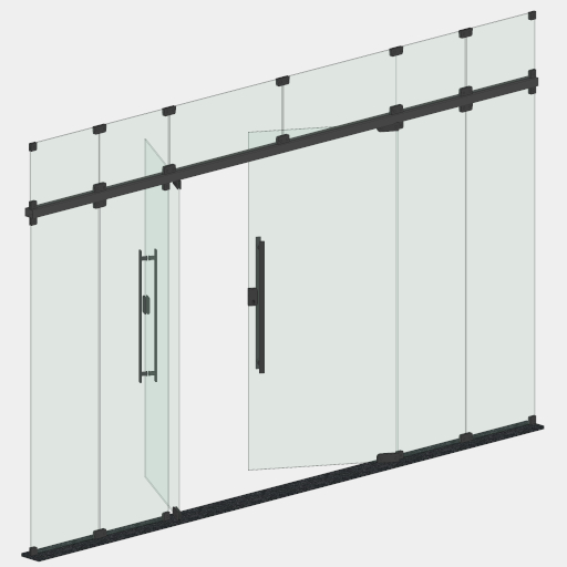 PTV_029_PORTA VIDRO 02 FOLHAS GIRO COM FIXO LATERAIS E SUPERIORES. - Imagem 2